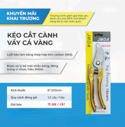 Kéo cắt cành vảy cá vàng 8 inch JMDA