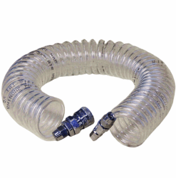 Dây hơi PU xoắn trắng 8x5 LyonPro – Dài 12 mét