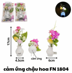 Đèn Ngủ Cảm Ứng Chậu Hoa FN 1804 – Trang Trí Đẹp Mắt, Ánh Sáng Dịu Nhẹ, Tự Động Bật Tắt
