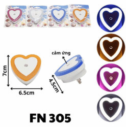 Đèn Ngủ Cảm Ứng Hình Trái Tim FN 305 – Dễ Thương, Tiện Lợi, Tự Động Bật Tắt