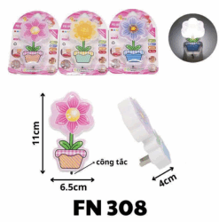 Đèn Ngủ Hình Bông Hoa FN 308 – Dễ Thương, An Toàn, Ánh Sáng Dịu Nhẹ Cho Bé Yêu
