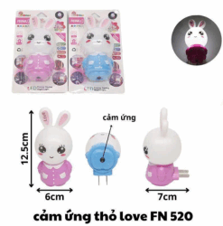 Đèn Ngủ Cảm Ứng Hình Thỏ Love FN 520 – Dễ Thương, Thông Minh, Bé Nào Cũng Thích