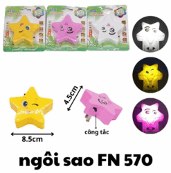 Đèn Ngủ Hình Ngôi Sao FN 570 – Dễ Thương, Ánh Sáng Dịu Nhẹ, Bé Nào Cũng Mê