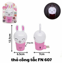 Đèn Ngủ Hình Thỏ FN 607 – Dễ Thương, An Toàn, Ánh Sáng Dịu Nhẹ Cho Bé
