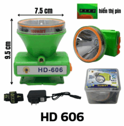 Đèn Pin Đội Đầu HD 606 – Ánh Sáng Mạnh, Hiển Thị Pin Tiện Lợi, Đáp Ứng Mọi Nhu Cầu Sử Dụng