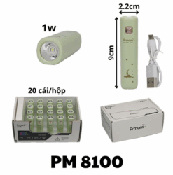 Đèn pin mini sạc USB PM 8100