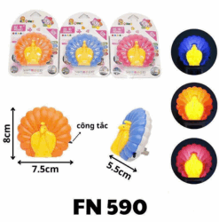 Đèn Ngủ Hình Con Công FN 590 – Sắc Màu Sinh Động, Ánh Sáng Dịu Nhẹ, Bé Nào Cũng Thích